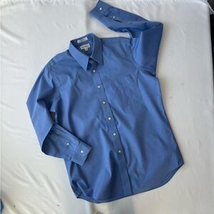 Paul Fredrick Blue 100% cotton Men's Dress Shirt